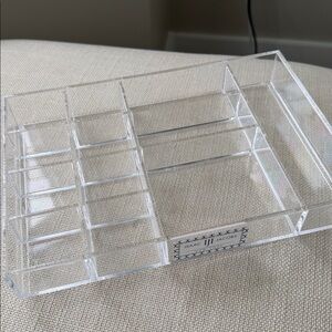 Clear Acrylic Makeup Organizer -9 x 6 x 1.5 inches